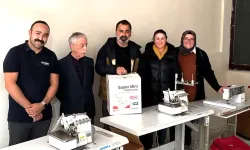 Hibe edilen makineler kadınlarla buluştu.