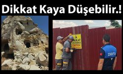 Ürgüp Kadı Kalesi’nde Tehlikeli Kaya Kütlesi İçin Acil Önlem Çağrısı.