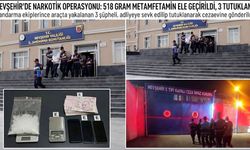 Nevşehir’de 518 gram metamfetamin ele geçirildi: 3 şüpheli tutuklandı.