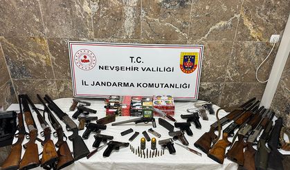 Jandarma silah kaçakçılarına Ürgüp’te darbeyi vurdu!