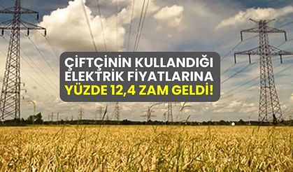 Çiftçinin kullandığı elektrik fiyatlarına yüzde 12,4 zam geldi!