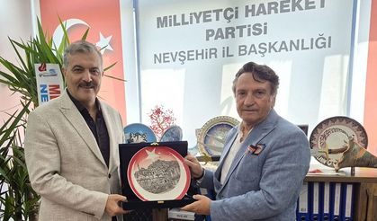 Türk Sağlık-Sen Nevşehir Şubesi’nden MHP Nevşehir İl Başkanı Adnan Doğu’ya Tebrik Ziyareti.