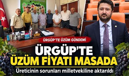 Ürgüp’te üzüm fiyatları ve üreticilerin sorunları masaya yatırıldı.