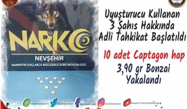 Uyuşturucu Kullanan 3 Şahıs Hakkında Adli Tahkikat Başlatıldı.