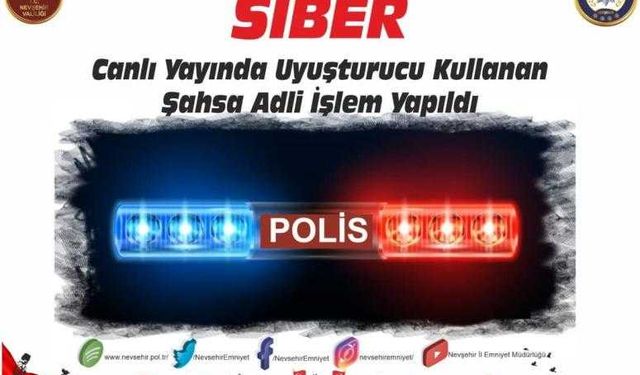 Canlı Yayında Uyuşturucu Kullanan Şahsa Adli İşlem Yapıldı.