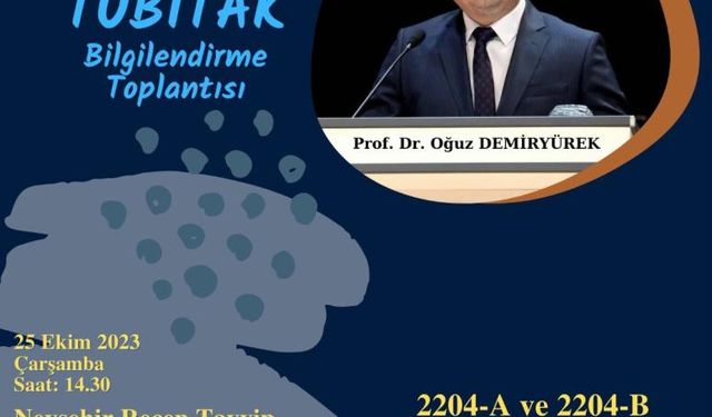 TÜBİTAK Kayseri Bölge Koordinatörü Prof. Dr Oğuz DEMİRYÜREK Konferansı