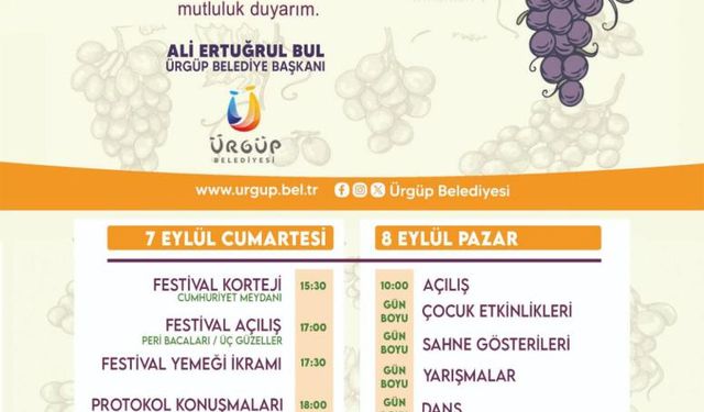 Bağ Bozumu Festivali programı belli oldu