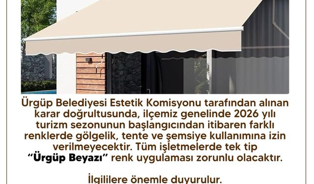 Ürgüp’te Kent Estetiği İçin Yeni Adım: “Ürgüp Beyazı” Zorunlu Hale Getirildi