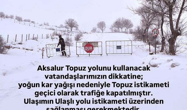 Kar Yağışı Ürgüp’te Ulaşımı Olumsuz Etkiledi: Aksalur–Topuz Yolu Kapatıldı