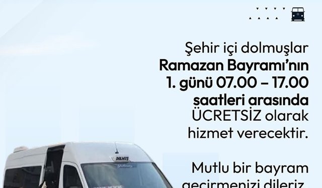 Ürgüp Belediyesi’nden Bayramda Ücretsiz Ulaşım Müjdesi