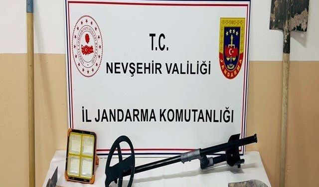 Nevşehir'de kaçak kazıya suçüstü: 6 şüpheli yakalandı.