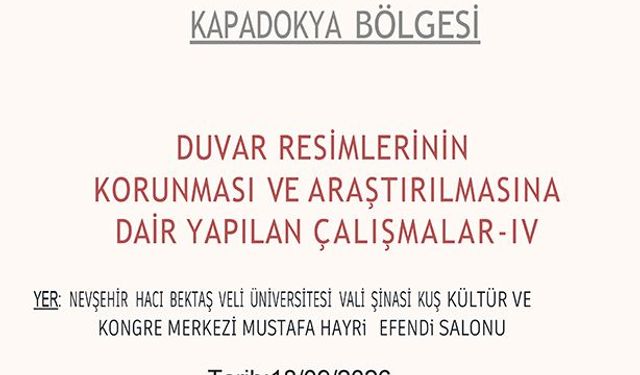 NEVÜ, Kapadokya Duvar Resimlerinin Korunmasına Yönelik 4. Uluslararası Seminere Ev Sahipliği Yapacak.