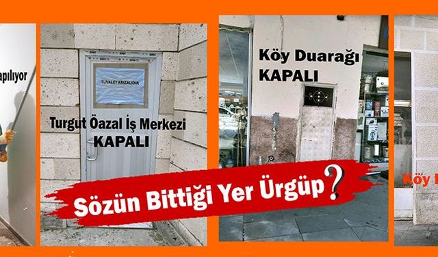 Sözün Bittiği Yer Ürgüp! Vatandaşlar Belediyeden Acil Hizmet Bekliyor.