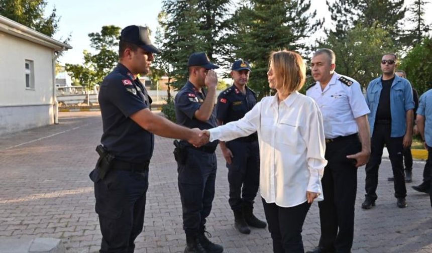 Vali Avanos İlçesine bağlı Topaklı Köyü’ndeki Jandarma Asayiş Noktasını  denetledi