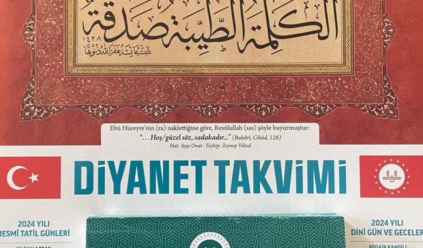 Diyanet Takvimi İlçe müftülüklerinden ya da camilerden temin edilebilecek