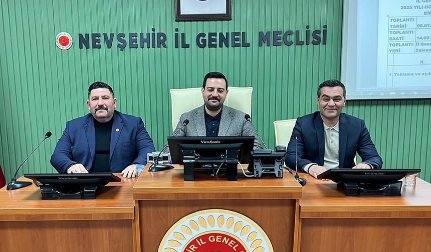 Nevşehir İl Genel Meclisi, Başkanı 2025 yılının ilk toplantısını yaptı.