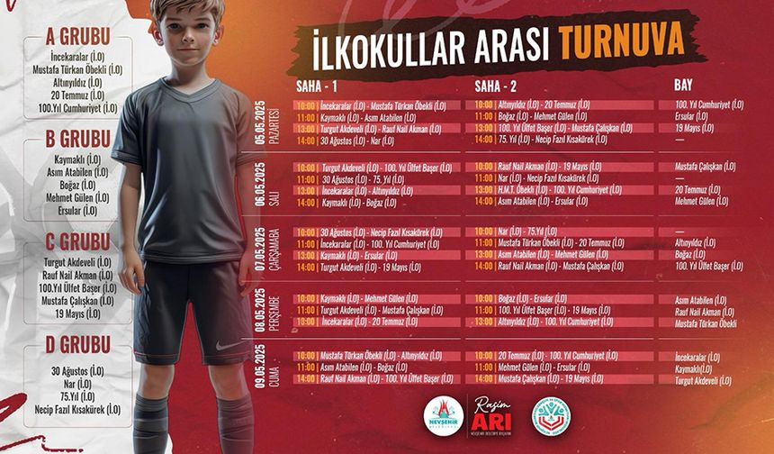 Nevşehir’de İlkokullar Arası Futbol Turnuvası Heyecanı
