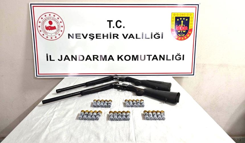 Nevşehir’de Otoyol Kontrolünde Ruhsatsız Tüfek Ele Geçirildi