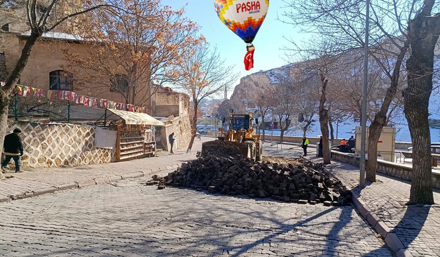 Ürgüp’te Yeşilağan Bayır’ında Yol Düzenleme Çalışmaları Başladı