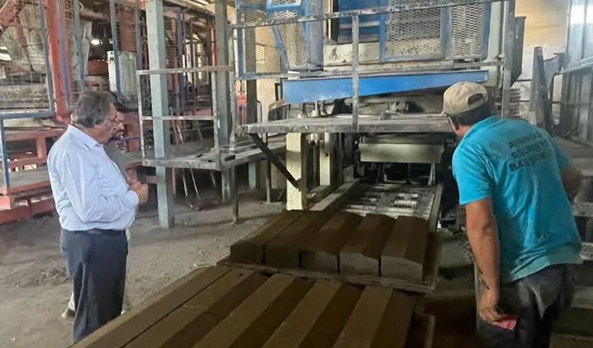 Kum ocağı ve kilit parke tesisinde inceleme