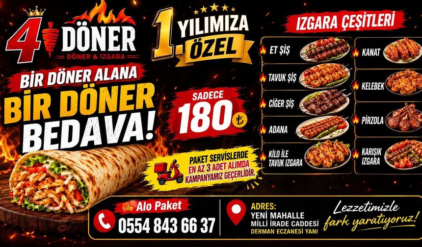 Nevşehir'de 4 Döner'e yoğun ilgi! Kampanya sürüyor.