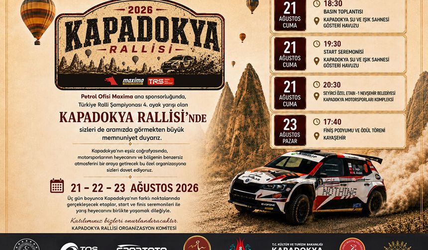 Ralli Şampiyonası Kapadokya’da Toprak Zemine Dönüyor.
