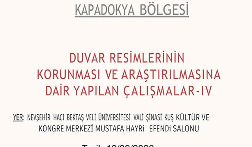 NEVÜ, Kapadokya Duvar Resimlerinin Korunmasına Yönelik 4. Uluslararası Seminere Ev Sahipliği Yapacak.