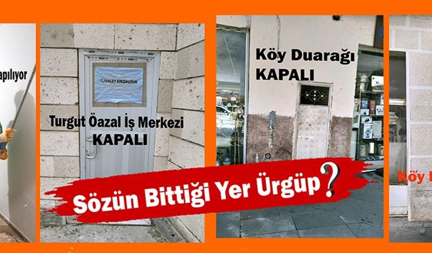 Sözün Bittiği Yer Ürgüp! Vatandaşlar Belediyeden Acil Hizmet Bekliyor.