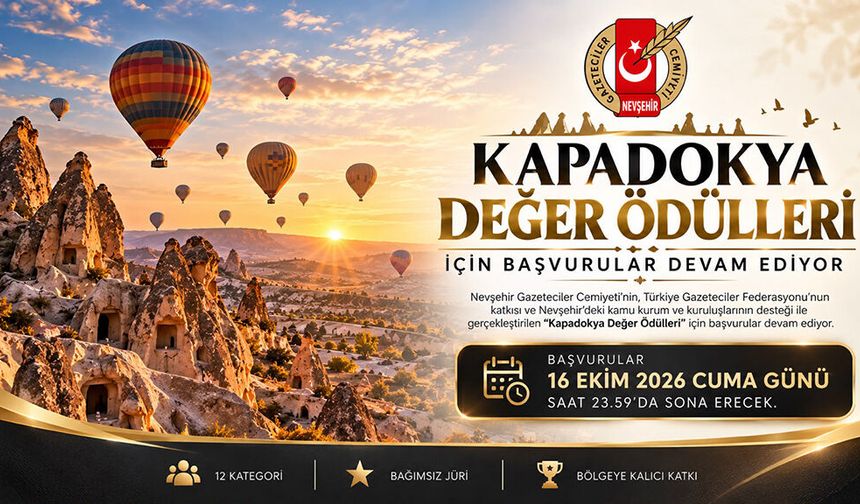 Kapadokya Değer Ödülleri İçin Başvurular Başladı.