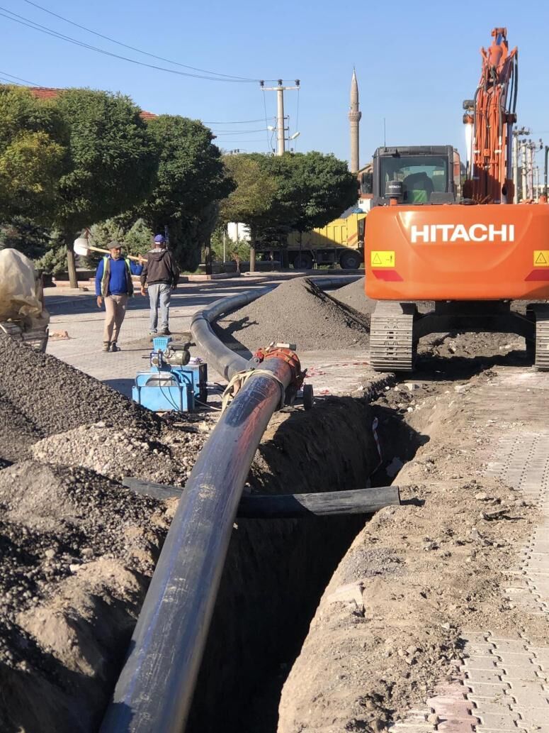 Derinkuyu'da içme suyu depoları ve arıtma tesisi yapımı sürüyor  