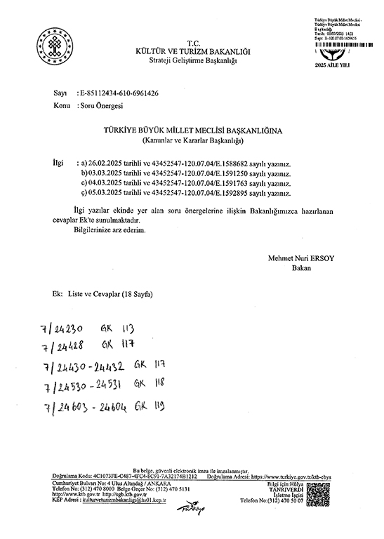 Bakan Cevabı 1-19