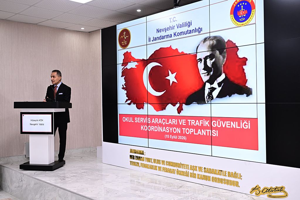 Nevşehir’de Okul Servisleri ve Trafik Güvenliği İçin Koordinasyon Toplantısı.